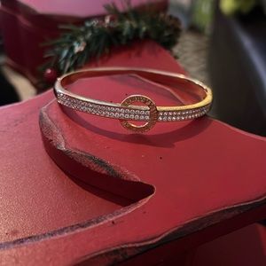 Beautiful gold plated with crystals cuff